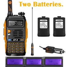 Baofeng GT-3 MarkIII TP 1/4/8Watt High Power Dual-Band 136-174/400-520MHz Ham Two-way Radio Walkie Talkie with “Two Batteries*