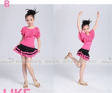 2015 Infantil Girls Latin Dance Dress Roupa Kids Dance Tutu Children Costumes Samba Ballroom Dance Dress