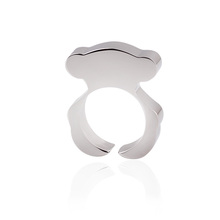 2015 Hot saleFashion cute bear rings, women’s silver stainless steel ring bear!