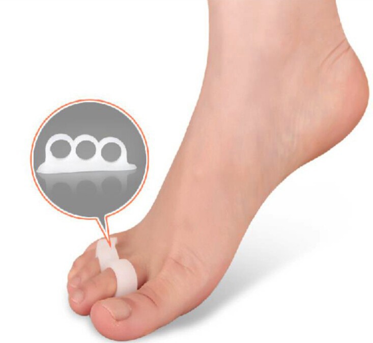 New 1Pair Claw Hammer Toe Gel Pads Feet Care Separators Stretchers Straighteners Alignment