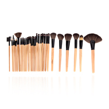 Wood 32Pcs Makeup Brushes Kit Professional Cosmetic Make Up Set + Pouch Bag Case