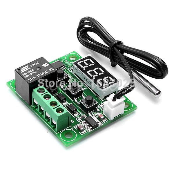 for DC12V Digital Cool Heat temp Thermostat Thermometer Temperature Control On Off Switch 50 110C Temperature