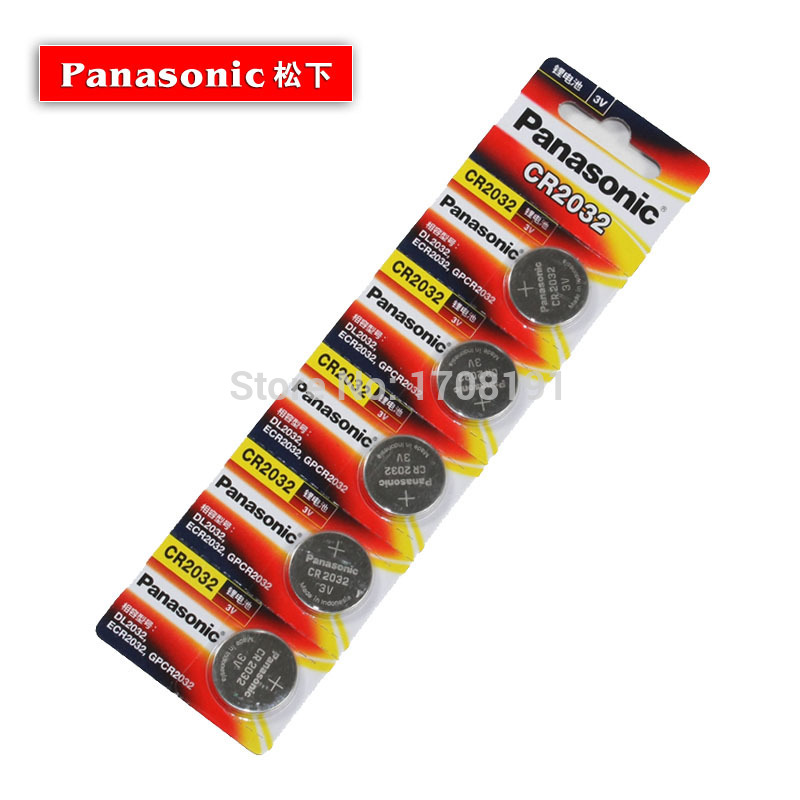 10pcs lot For Panasonic CR2032 3V Li ion battery Button battery cr2032 batteries for shipping