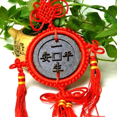 Puer tea cake beautiful chinese knot pu er tea gift blooming tea for Car pendant Symbol