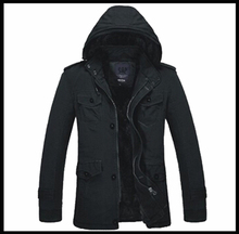 free shipping 2015 AFS JEEP  Winter Men’s Clothes Brand Jacket Cotton Mens fashion  Man Winter Jackets Man Warm Coat   175