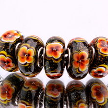 W058 2PCS lot 925 sterling silver DIY Murano Glass Beads Charms fit Europe pandora Bracelets necklaces