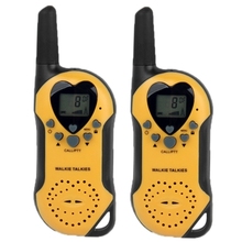 T 6 1 0 inch LCD 5KM Walkie Talkie Pack of 2 Black Red Yellow 