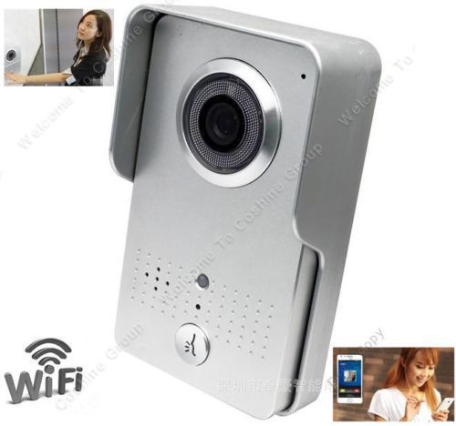 Free Shipping Remote Wireless Wifi Door Intercom Doorbell Alarm Camera w Smartphone Control PIR Motion Detection
