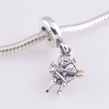 New 2014 Cupid Charm 925 Sterling Silver Pendants for Jewelry Making Angel Design Fits European Style