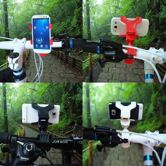 4 Colors Hot Bike Bicycle Motorcycle Handlebar Mount Cradle Clip Holder For iPhone HTC Samsung Smartphone