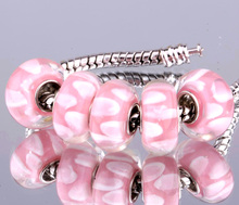 F078 5PCS Free Shipping Murano Glass Beads 925 silver cord fit European Pandora Jewelry Braclet Charms DIY /ibdaqska iljarcqa