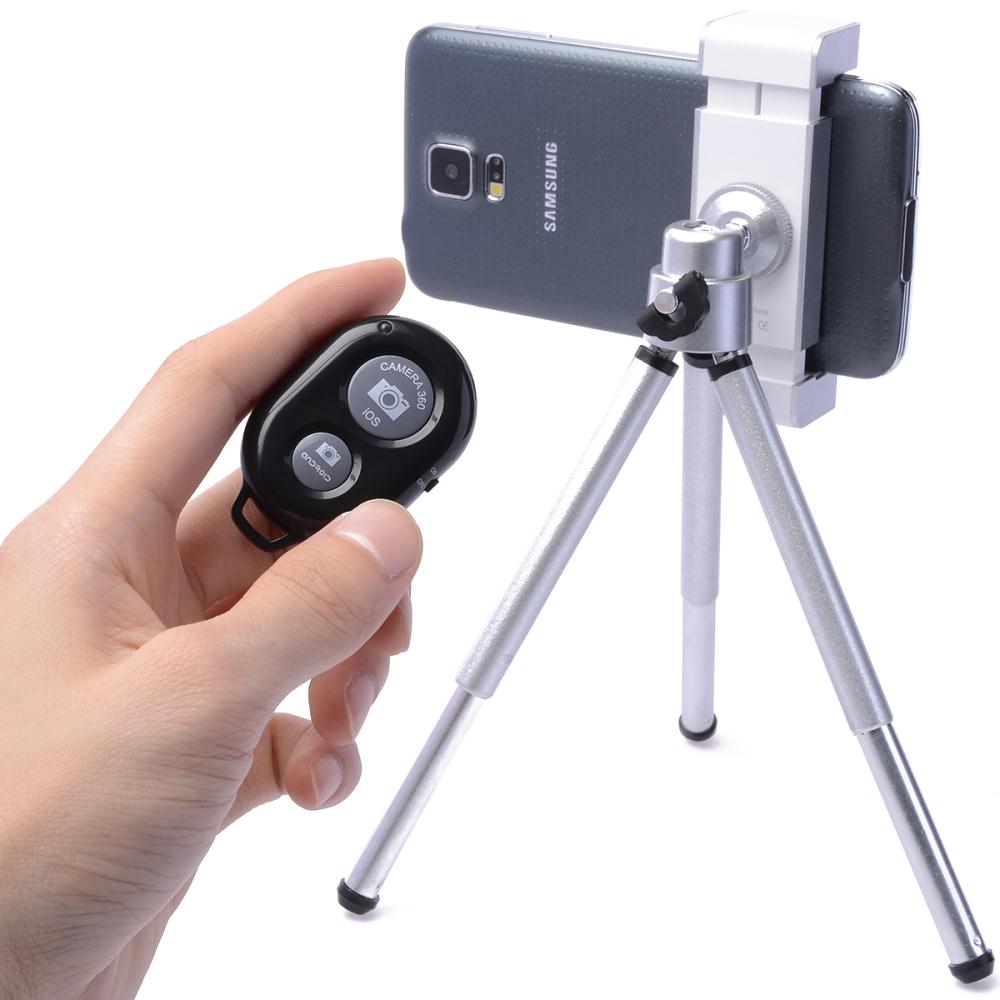 Mobile Cell Phone Camera Bluetooth Selfie Remote Shutter Holder Tripod Kit DC452