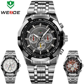 Оригинал Weide спортивные часы мужчины из нержавеющей стали кварцевые Clcok дайвинг наручные часы мода Relogio Masculino Reloj хомбре