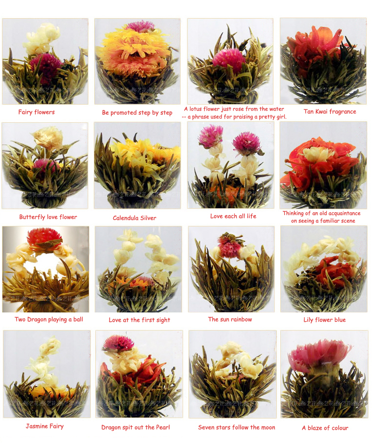 Handmade Blooming Flower Tea Chinese Ball blooming flower herbal tea Artistic the tea for health care