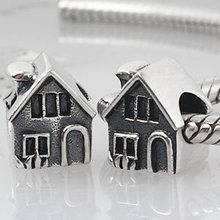 Free Shipping 100 925 Sterling Silver Bead Jewelry Fit pandora European House Silver Beasd Charm Fit