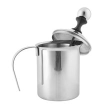 400mL Milk Coffee Frother Cappuccino Stainless Steel Milk Creamer Foam Double Froth Pump tool