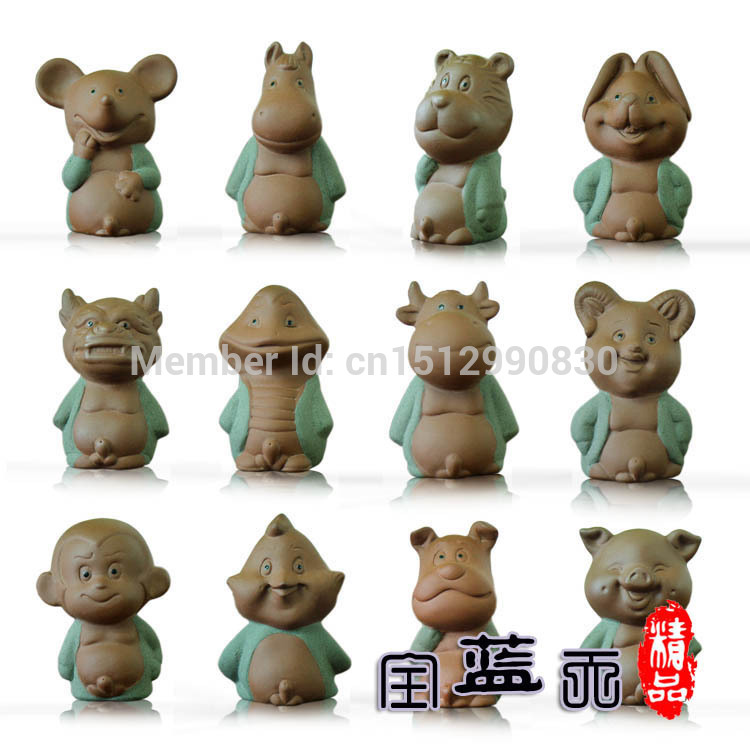 Yixing Interesting tea pet decoration crafts gift tea set decoration zisha teapet handmade tea pet12 styles