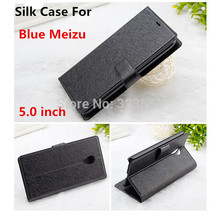 FreeShipping!!! Super Quality Ultra Slim 5.0” Blue MEIZU Smartphone Stand Cover PU Silk Leather Case. Case For Blue MEIZU