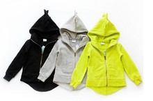 New 2014 The dinosaur hoodies kids jackets coat boys girls outerwear baby spring autumn winter Long