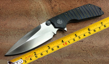 Microtech DOC folding knife,D2 blade,titanium fire grain shank,outdoor survival pocket knives,hunting knife,Best Gift cuchillos