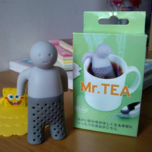 New style Teapot Lovely Tea Strainer Silicone Mr Tea Infuser Coffee Tea Sets 5Pcs