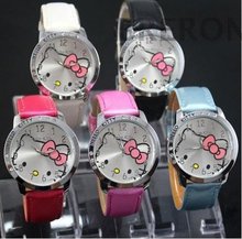 Drop Ship! 1PC Hello Kitty Lady Students Girls Womens Woman Fashion Gift Quartz Wrist Watch, 5 Colors Available