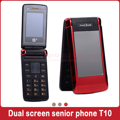 Unlocked Russian FM Touch Screen flip big key voice ultrathin Dual screen sim senior mobile cell