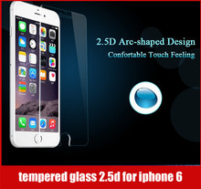 ultra thin 0.33mm 2.5d screen glass protector for iphone 6 4.7 protective tempered glass screen protector film for apple phone