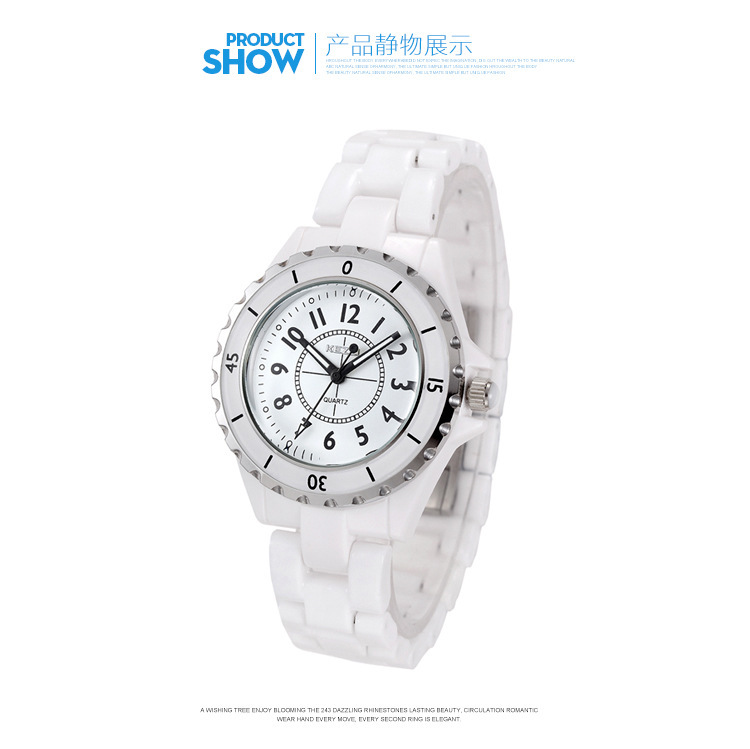 Relojes Sale 2015 Freeshipping Kezzi Analog Casual Watches Fashion Pure White Ceramic Quartz Jewelry Lovers Wristwatches