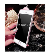 Free Gift Luxury Cute Bow Bowknot Bling Crystal Diamond Hard Cover Case For iPhone 6 4