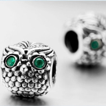 Free shipping new diy beads Cute owl Fit bracelets Fit pandora European style Women diy alloy