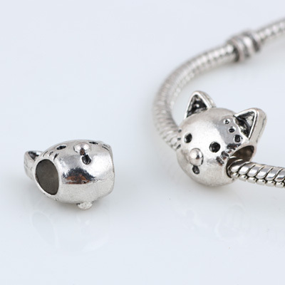 Alloy Beads Spot Round Chamilia DIY cat beads Spacer Murano Chunky Bead Charm Pendant Fit For