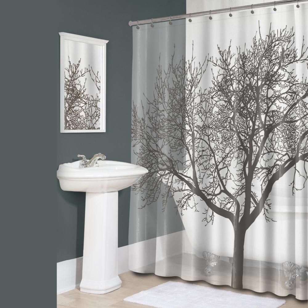nieuwe mode landschap boom ontwerp polyester waterdichte stof badkamer Witte Ladder Badkamer ~ nieuwe mode landschap boom ontwerp polyester waterdichte stof badkamer
