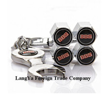 (4caps+1keyring)/set automobile wheel tire tyre valve stem rim caps covers for BBS car brands
