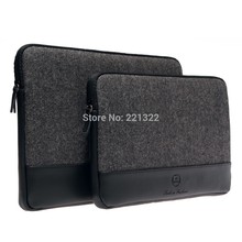 Wholesale Genuine Leather and Felt Laptop Notebook Bag For Macbook Sleeve Computer Bag For Macbook Air 13 Case