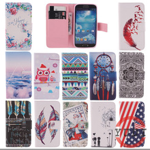 Fashion Wallet with Card Holder Stand PU Leather Case for Samsung Galaxy S4 SIV I9500 Mobile