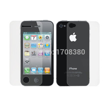 Ultra-Thin High Clear Front And Back LCD Sticker Cover Glass Guard Film Screen Protector For iPhone 4 4S Glass Cover