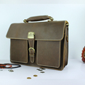 New Men's Business Bags Crazy Horse Leather Briefcase Fashion