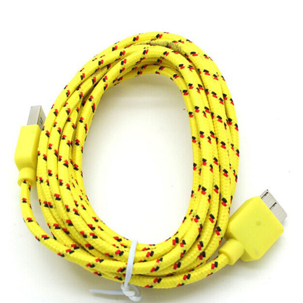 Micro USB 3 0 Data Charging Sync Cable for SamsungGalaxy Note 3 S5 Length 3m Yellow