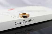 316L titanium steel rose gold rings and white gold Carter rings fashion jewelry love gift for