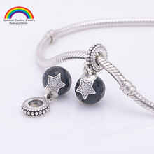 Fits Pandora Charm Bracelets 925 Sterling Silver Crystal Pendant Women DIY Bead Making Jewelry For Women