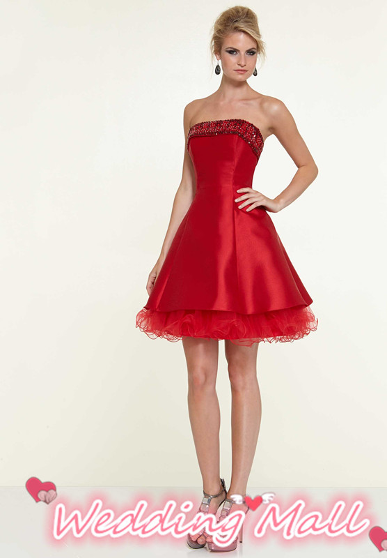 Ruffles-Semi-Formal-Short-Evening-Dresses-8th-Grade-Graduation-Dresses ...