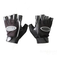  buygood Leather Weightlifting Half Finger Gloves Gym Exercise Training