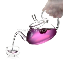 hot selling 7pcs set high handle heat resistant glass teapot 1pcs teapot 6pcs double layer glass