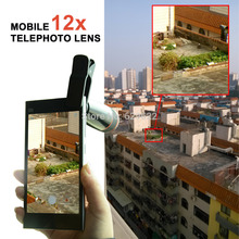 Apexel Universal Clip 12X Telephoto Lens Zoom Optical Telescope lens Camera for mobile phone two color