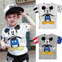 Free Shipping New 2015 Summer Cotton Fashion Korea Style Children T Shirts Kids Boys Clothes