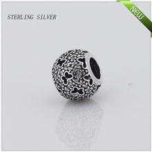 Fits Pandora Bracelets Abstract Micro Pave Silver Beads New Original 100% 925 Sterling Silver Charms DIY Jewelry FL25168
