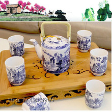 New style Jingdezhen porcelain ffee cups HandMade Coffee Tea Sets Teapot capacity 750ml Teacup150ml 6 pcs