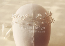 Wedding hair accessory edition pearl crystal the bride hair braid marriage Wedding tiara