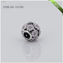 Fits Pandora Bracelets Primrose Silver Beads With Pink Enamal New Original 100 925 Sterling Silver Charms